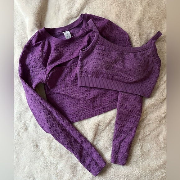 2/$20 ✨NWOT JoyLab Textured Seamless Bra Mulberry Purple Size M - Picture 6 of 10